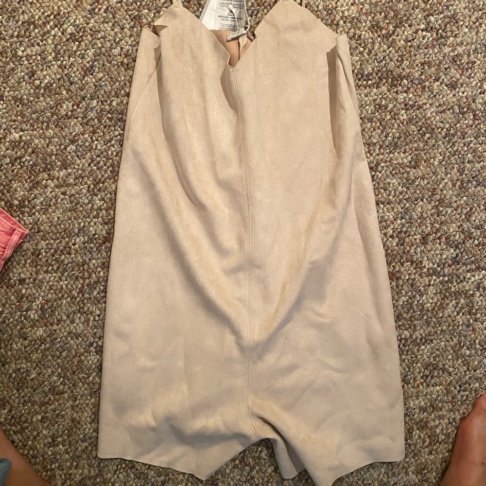 Tan suede size medium new with tags Zara romper